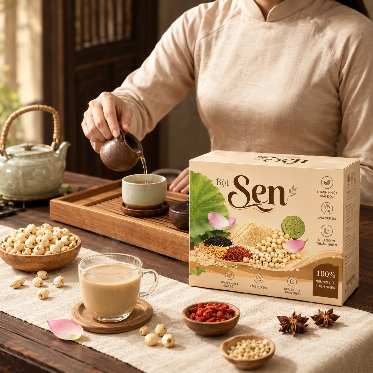 Bột Sen Mộc Tâm - Ảnh 2